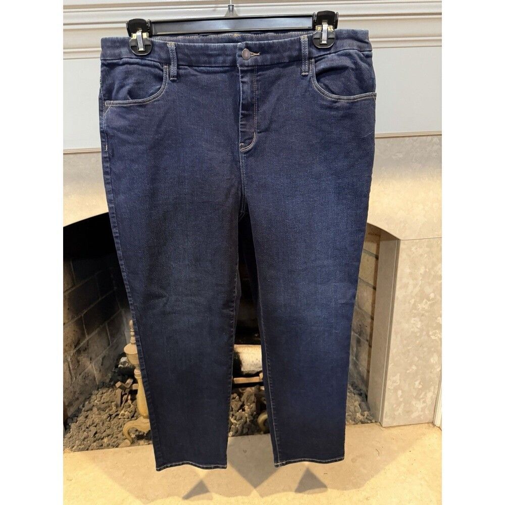 Chico’s So Slimming Girlfriend Jeans Slim Leg Blue Ankle Stretch Women’s 16R